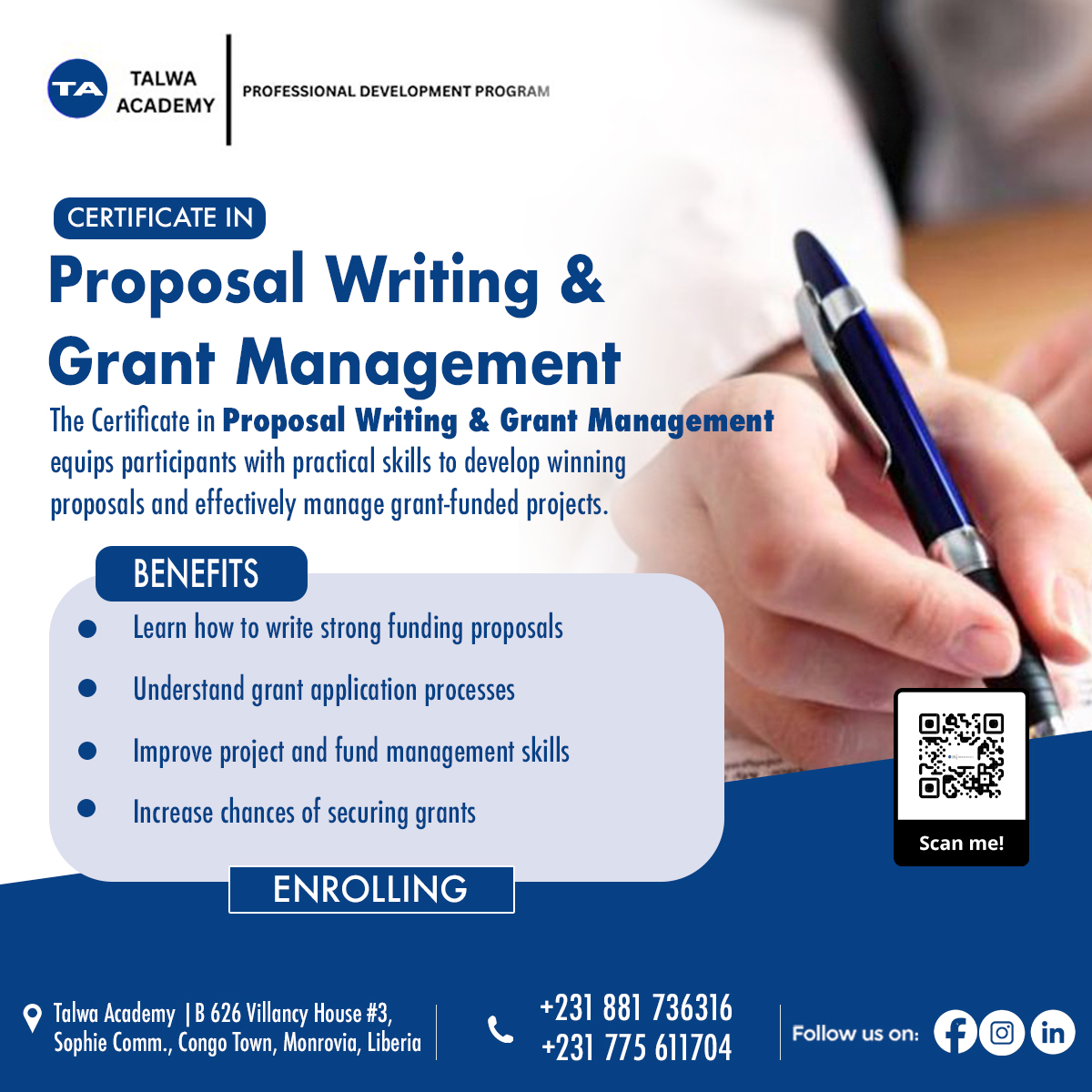 Proposal Writing & Grant Management